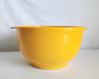 Vintage Rosti Mepal Yellow Mixing Bowl | Mid Century Modern Danish Melamine Kitchenware