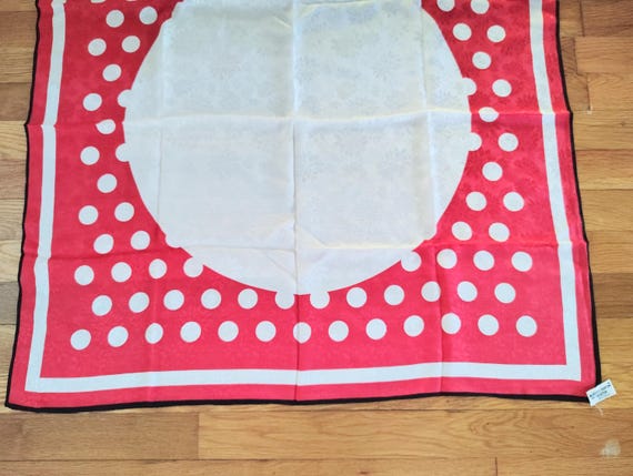Vintage Albert Nipon Polka Dot Red and White 31" … - image 4