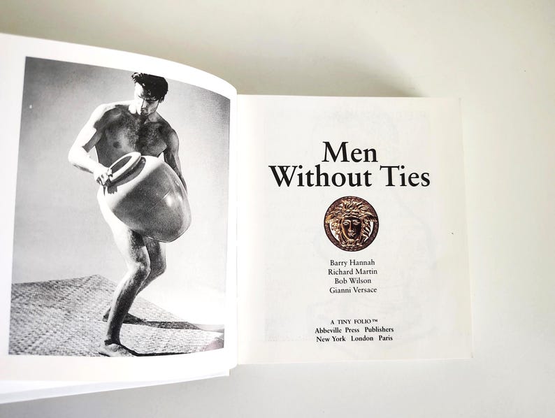 Vintage 1997 Gianni Versace Men Without Ties Book | Fashion Photography Hardcover | A Tiny Folio | Versace Collectible | Fashion History image 2