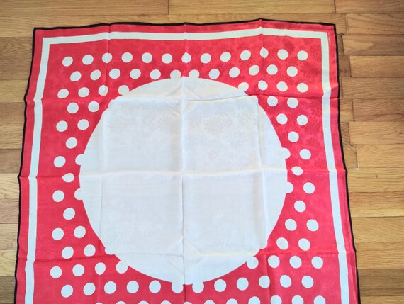 Vintage Albert Nipon Polka Dot Red and White 31" … - image 5