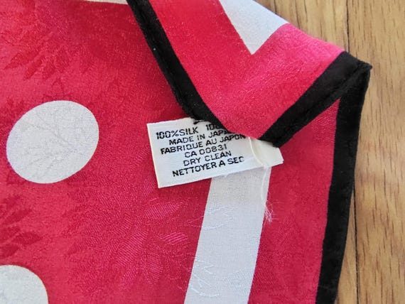 Vintage Albert Nipon Polka Dot Red and White 31" … - image 7