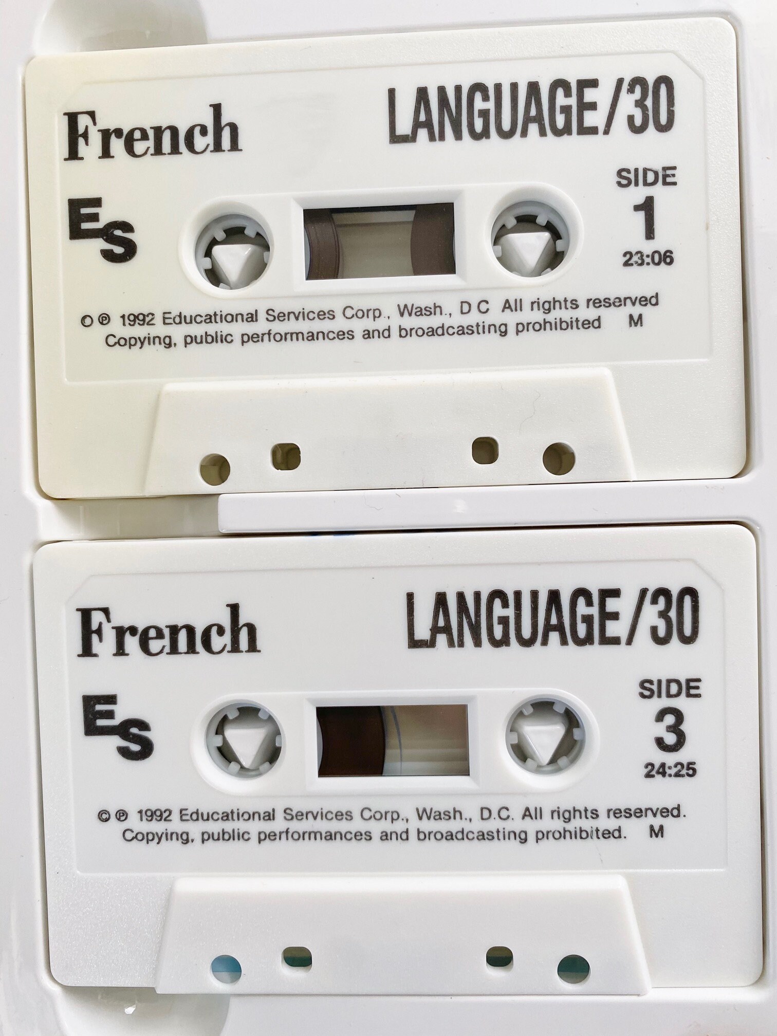 Language/30 French Audio Tapes Copyright 1992 Educational Etsy