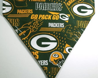 Reversible Green Bay Packers Pet Bandana