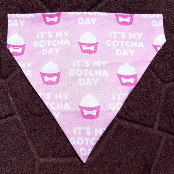 Reversible Gotcha Day Bandana in Pink or Blue