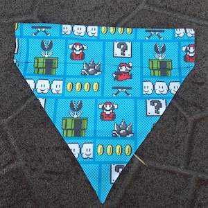 Reversible Mario  / Video Game Controller Pet Bandana