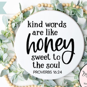 Kind Words Honey Proverbs 16:24 SVG Clipart (Digital Download)