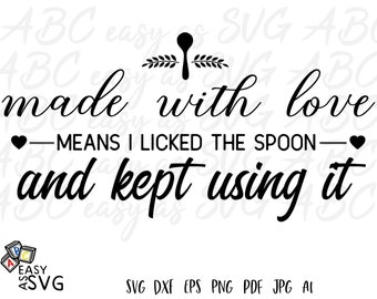 Made With Love Svg Etsy