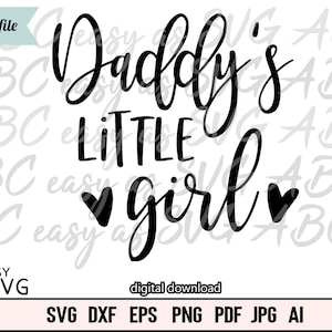 Daddy&#39;s Little Girl SVG: pasgeboren meisje T-shirt vector (digitale download)