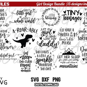 Girl Design Bundle SVG, Baby Girl SVG Bundle, Girl Sayings SVG, Funny Girl Quotes svg, Newborn Bundle, Girl Cut Files, svg Bundles, svg, dxf