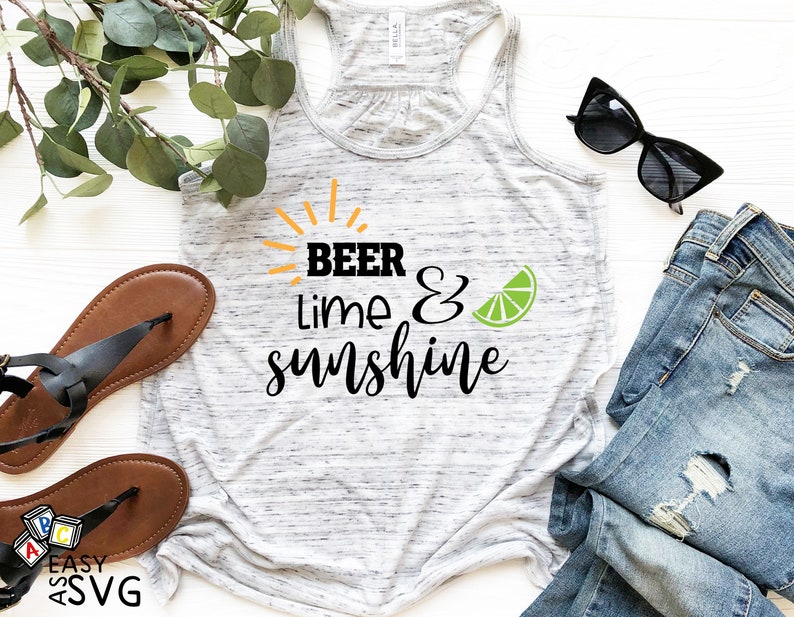 Download Beer Lime & Sunshine SVG Summer Party SVG Cute Drinking SVG | Etsy
