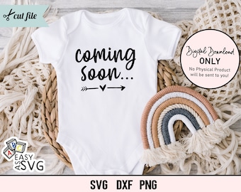 Coming Soon SVG, Rainbow Baby SVG, Pregnancy Announcement SVG, Pregnant svg, Newborn svg, Baby Reveal svg, Baby svg, Little Miracle svg, dxf