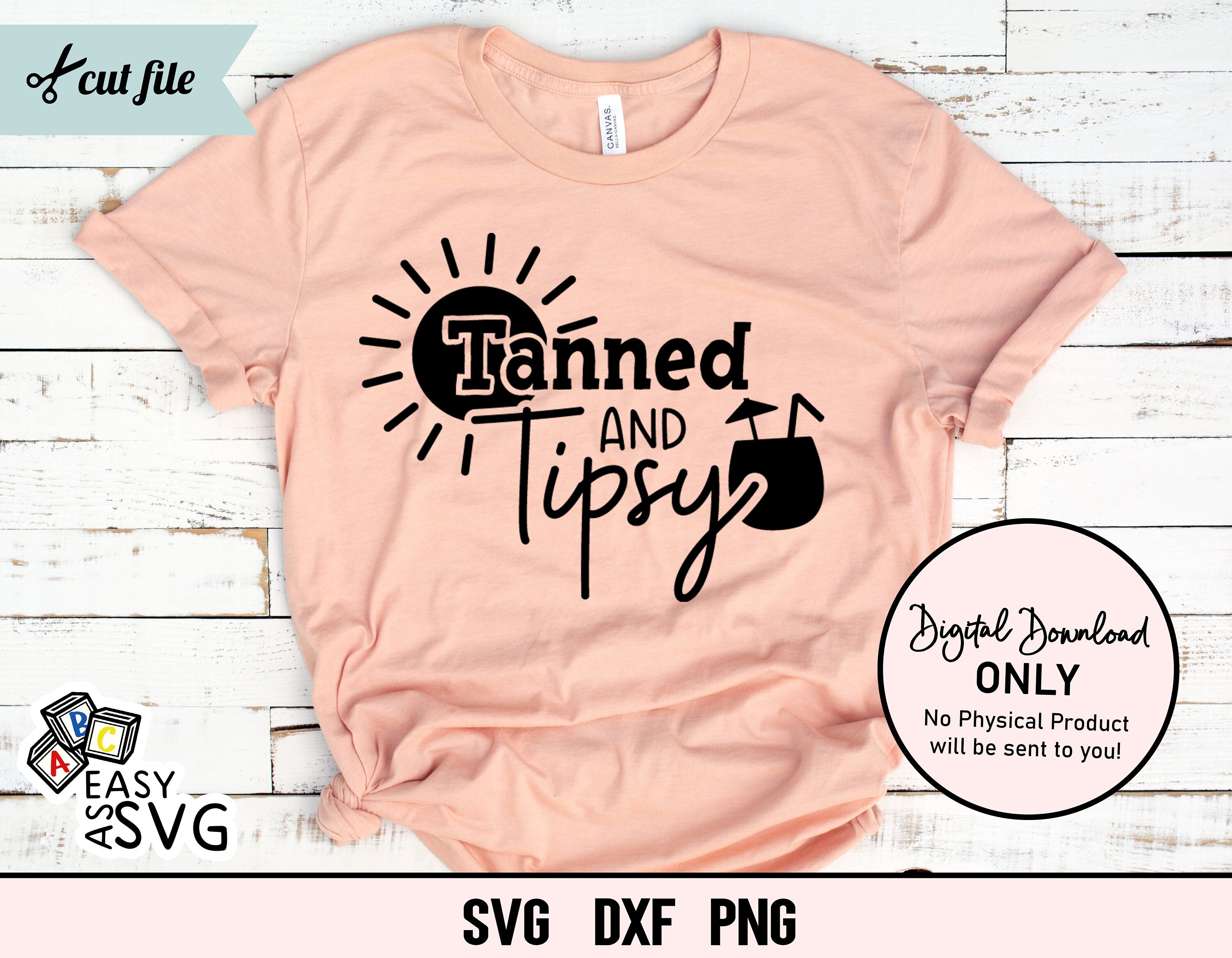 Tanned and Tipsy SVG Tanned & Tipsy SVG Funny Drinking SVG | Etsy