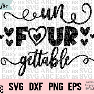 Unfourgettable 4th Birthday SVG: Funny Four Year Old Shirt (Cut File)