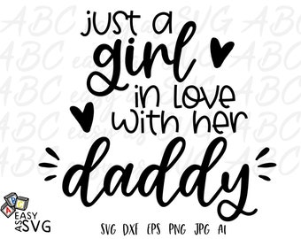 Daddy's Girl SVG: Plik do wycinania dla małej dziewczynki (pobranie cyfrowe)