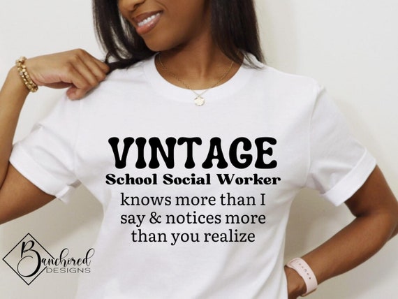 Vintage School Social Worker T-shirt Retro Shirt for Social 