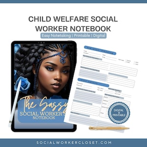 Cuaderno para Trabajadores Sociales / Diario del Trabajador de Bienestar Infantil / Papelería de documentación / Bloc de notas para Trabajadores Sociales / Diario de Trabajo Social
