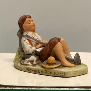Norman Rockwell Lazybones Figurine - Norman Rockwell Lazybones - Norman Rockwell figurine - Lazybones - Norman Rockwell