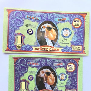 Joe Camel Cash Assorted 1 C Notes - Joe Camel Collectibles - Smokin Joe Camel Collectibles - Vintage Tobacco Memorabilia - Camel Cash