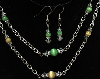 Swarovski Crystal Necklaces, swarovski jewelry, tigers eye jewelry, necklace, brown jewelry, crystal jewelry, swarovski earrings