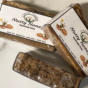 Nutty Honey 4 oz Artisan Soap, Honey soap, Walnut soap