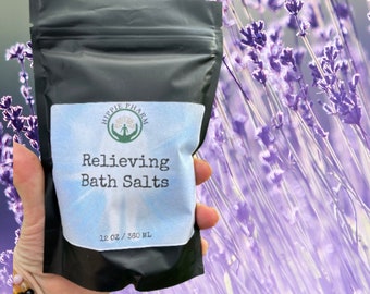 Epsom Salt Bath Detox: Lavender Rosemary Relieving Salts