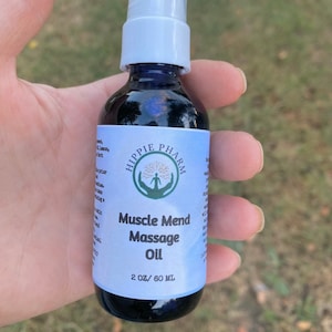 Muscle Mend Massage Oil - Natural Pain Relief - Muscle Pain Relief - Therapeutic Massage Oil - Massage Oil - Body Massage Oil