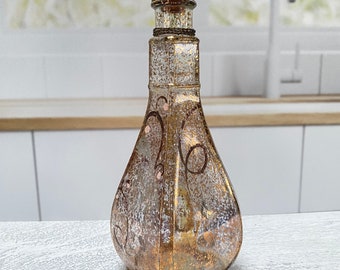 VTG Neiman Marcus Gold Perfume Bottle Designed and Hand Painted