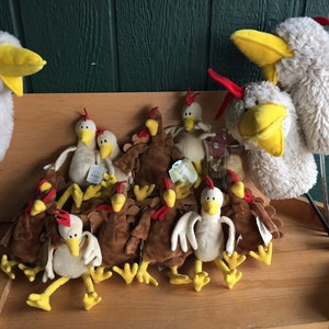 Vintage Foster Imposter Turkeys and Chickens - Vintage Golf Club Covers - Beanie Birds - Golf Club Birds - Golf Club - Turkey Cover