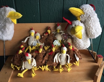 Vintage Foster Imposter Turkeys and Chickens - Vintage Golf Club Covers - Beanie Birds - Golf Club Birds - Golf Club - Turkey Cover