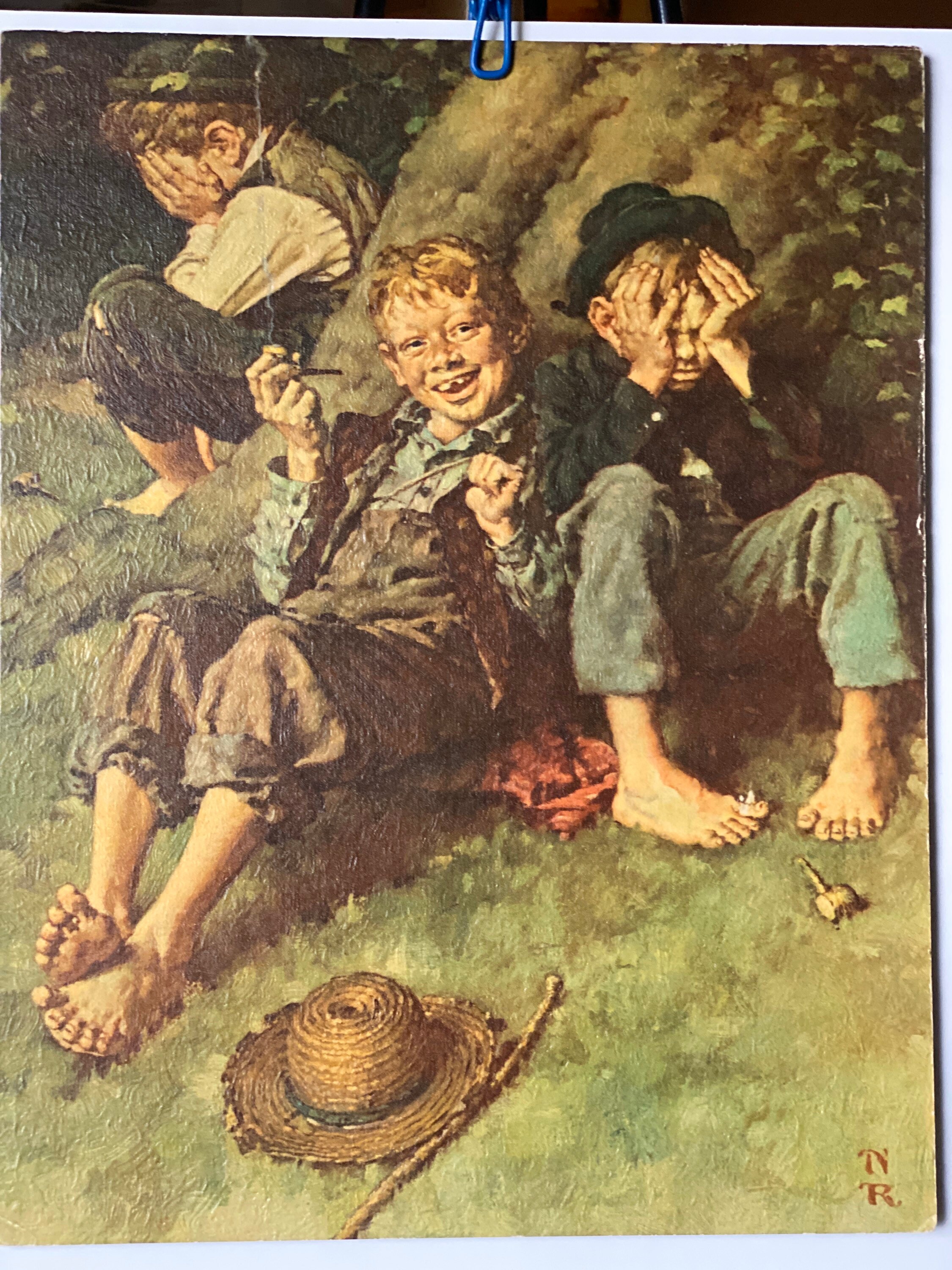 Norman Rockwell Tom Sawyer First Edition Folio Paintings Etsy