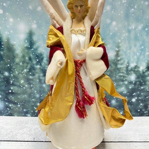 Very VTG Victorian 10” Angel Christmas Tree Topper