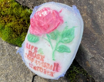 Rose Flower Hand Painted Soap 2.25 oz - Rose Soap - Decorative Soap - Valentines Day Soap - Soap Flower