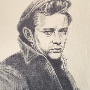 James Dean Original Drawings- James Dean Art - James Dean Collectible - James Dean Portrait - James Dean - Drawings - Original Drawings