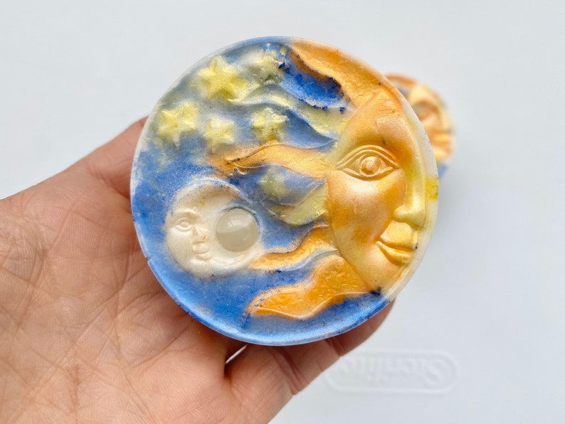 Sun and Moon Love Spell and Moonstone Artisan Soap 2.5 oz Handmade Artisan Soap Bar Body Wash Bar image 8