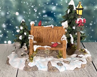 Vtg Dept 56 Mill Creek Park Bench IOB General Village Accessories 52654 1997
