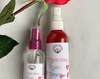 Natural Hydrating Rose Toner with Hyaluronic Acid - Pore Refining & Aromatherapy Skincare