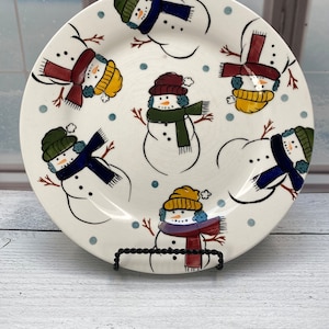 VTG Snowman Harmony by Gibson Designs Salad Plate | Christmas Decor
