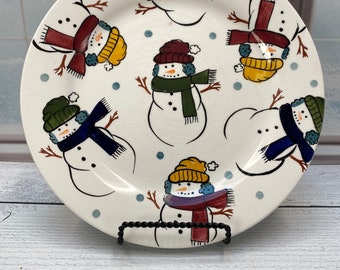 VTG Snowman Harmony by Gibson Designs Salad Plate | Christmas Decor