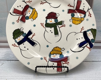 VTG Snowman Harmony by Gibson Designs Dinner Plate | Christmas Decor