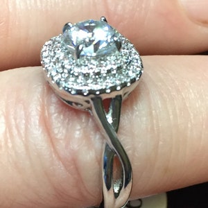 Anillo de cristal Swarovski, joyería, joyería de disfraces, tamaño 6, bling, brillante, anillo de dedo, anillos