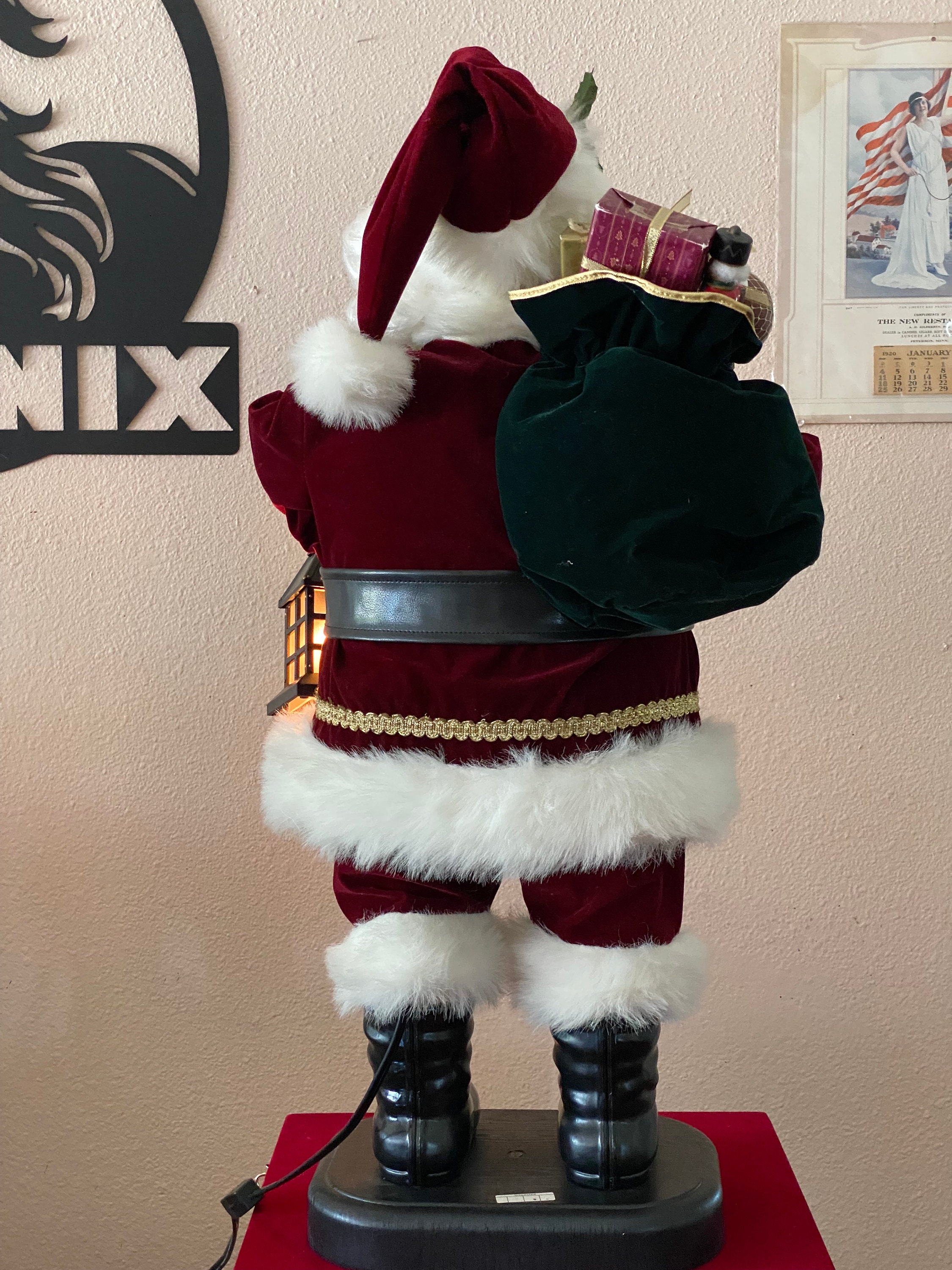 洋書 Portable Holidays: man&Santa VTG 1998 Holiday Creations Animated 29” Mr. Santa Claus
