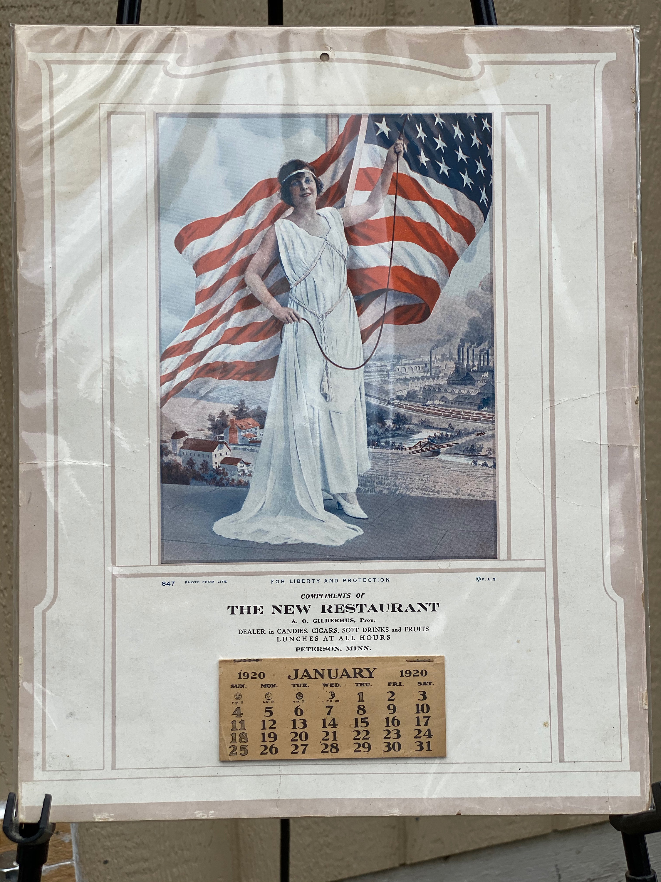 USA アンティーク 1928 カレンダー LEE 印刷物 アメリカ USA アンティーク 1928 カレンダー LEE 印刷物 アメリカ VINTAGE