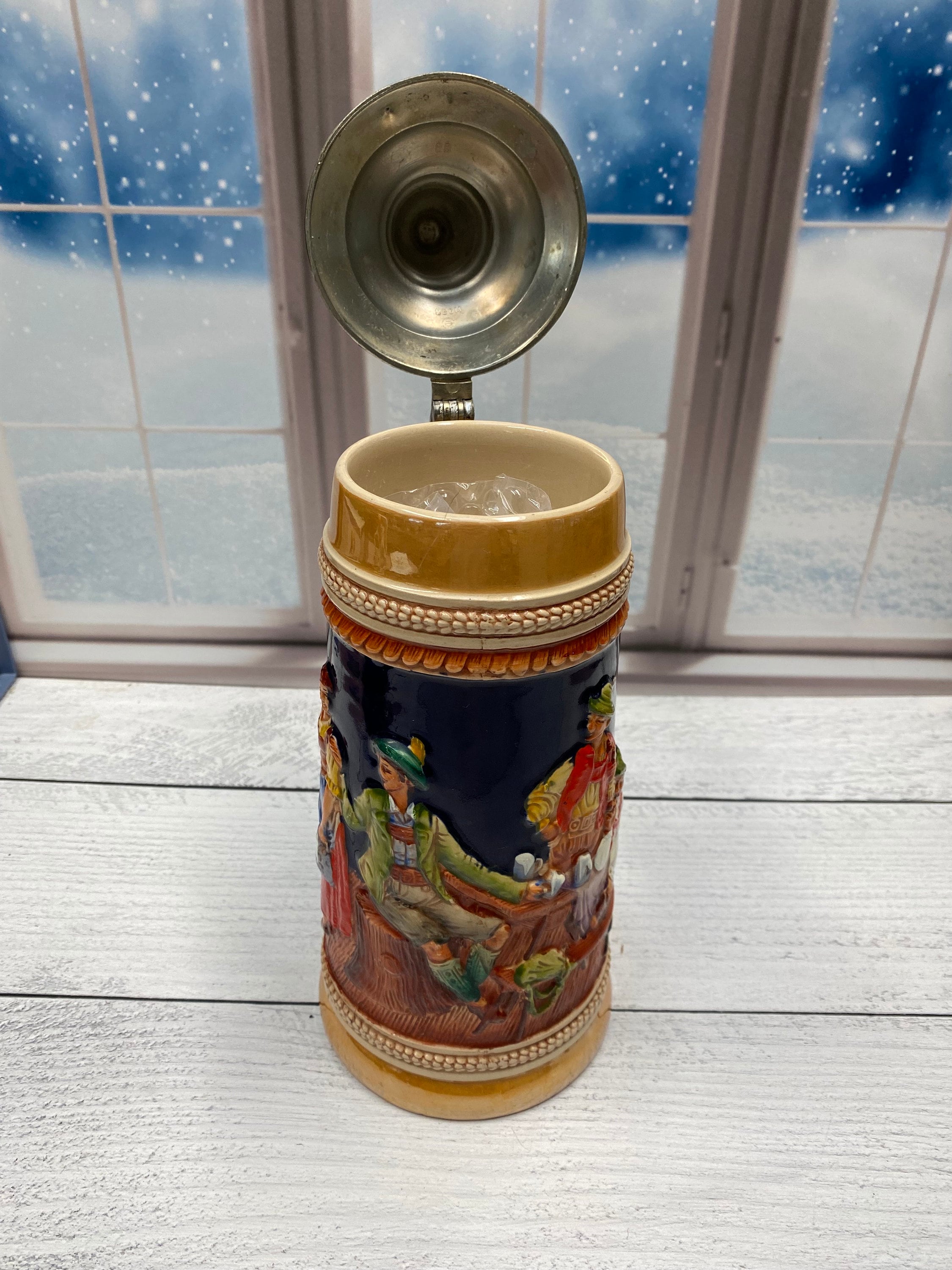 Vintage GERZ West Germany Lidded Beer Stein: Beer Garden Scene - Etsy
