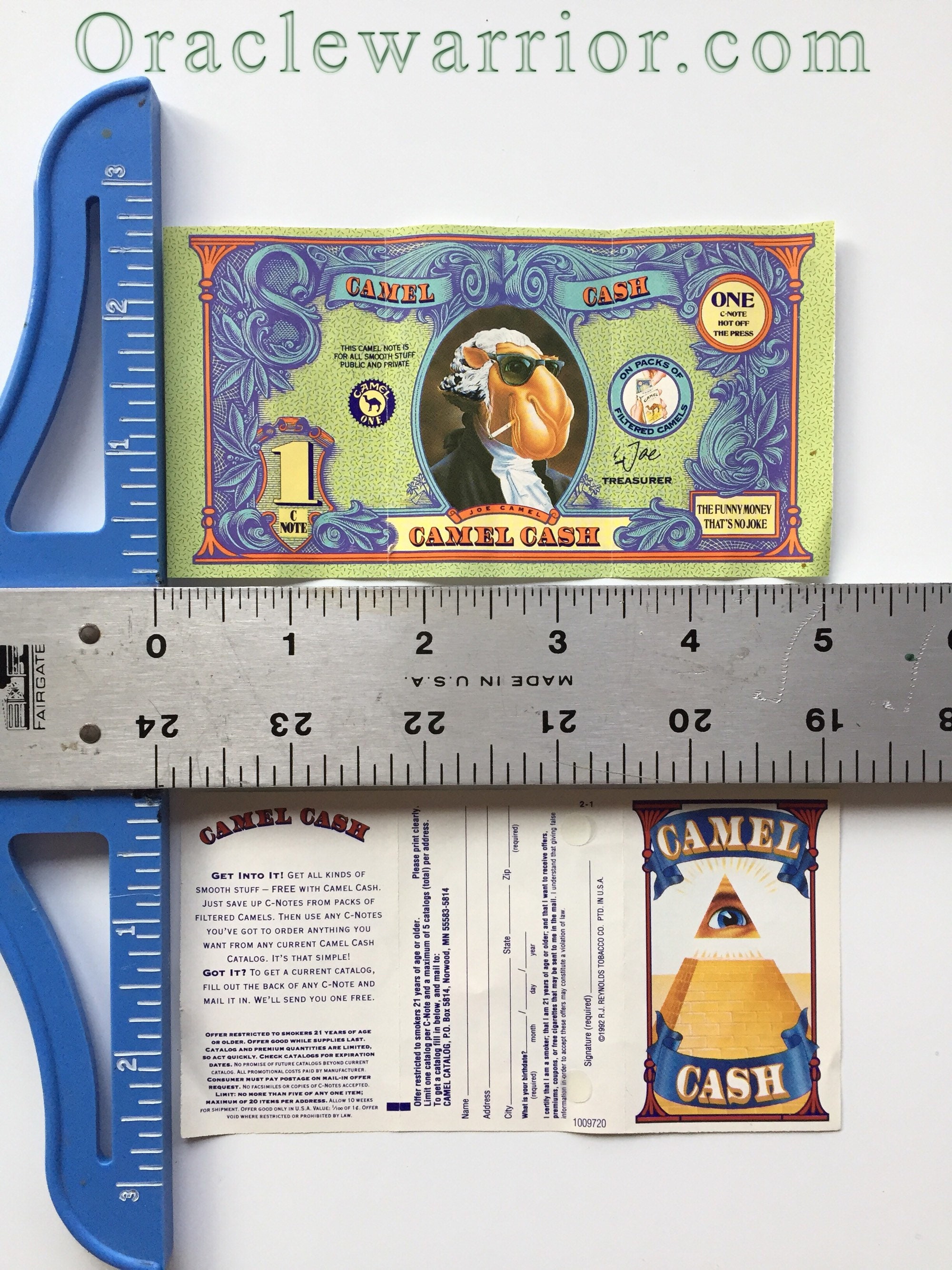 Vintage Joe Camel Cash C-notes: 1992-93 Tobacco Collectibles