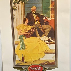 Vintage Norman Rockwell Coca Cola Lithograph Norman Rockwell Art Vintage Coca Cola Coca Cola Coca Cola Company image 2