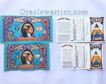 Joe Camel Cash Assorted 2 C Notes- Vintage Tobacco Memorabilia - Smokin Joe - C Notes - Tobacciana - Cigarette Collector - Smokes