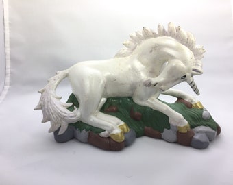 Vintage 1994 Hand-Painted Ceramic Unicorn Figurine