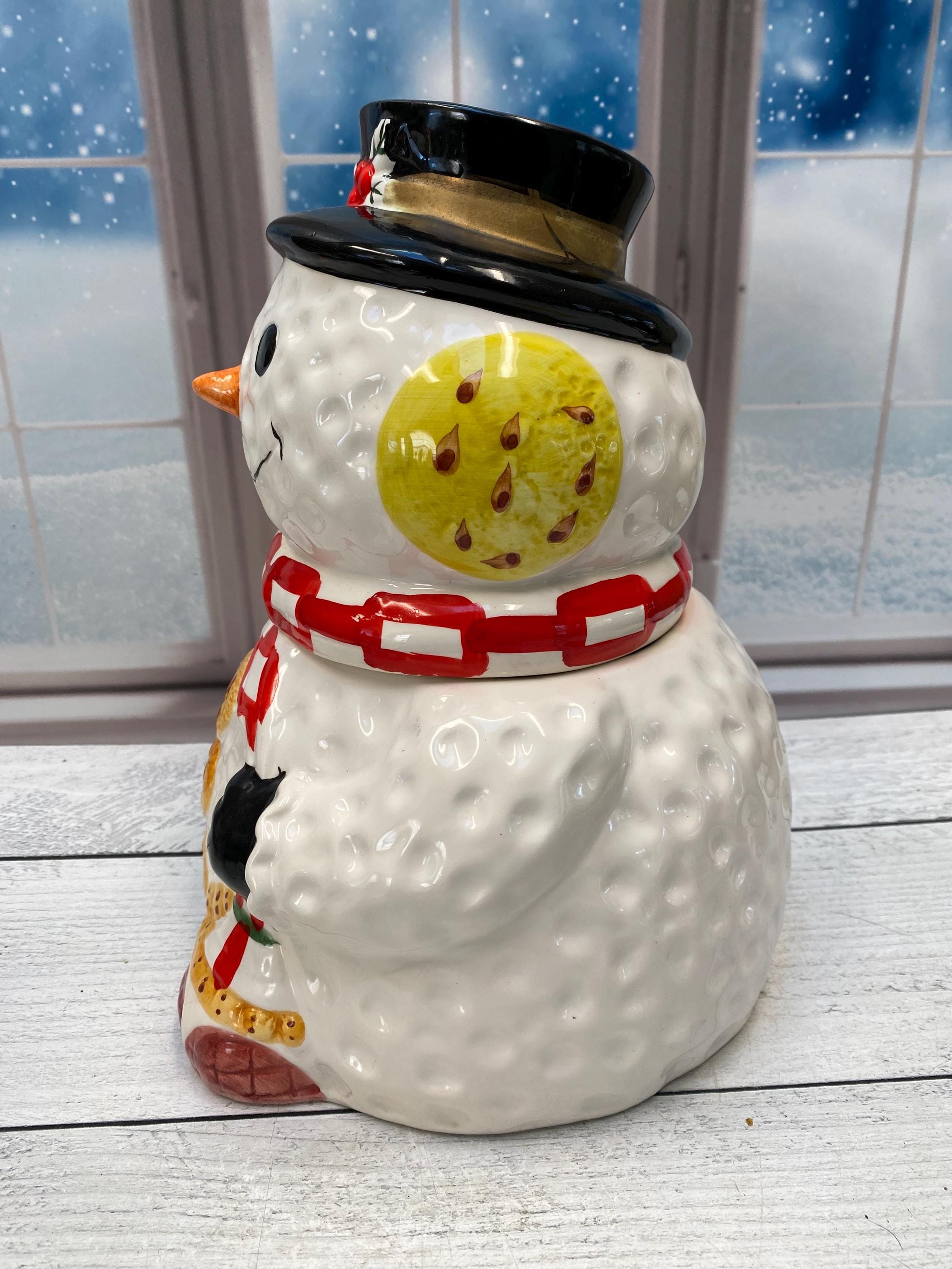 VTG Gibson Large Snowman Cookie Jar | Christmas Decor - Etsy