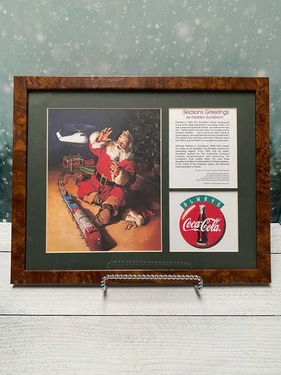 VTG 1998 Coca Cola Seasons Greetings Limited Edition Lithograph