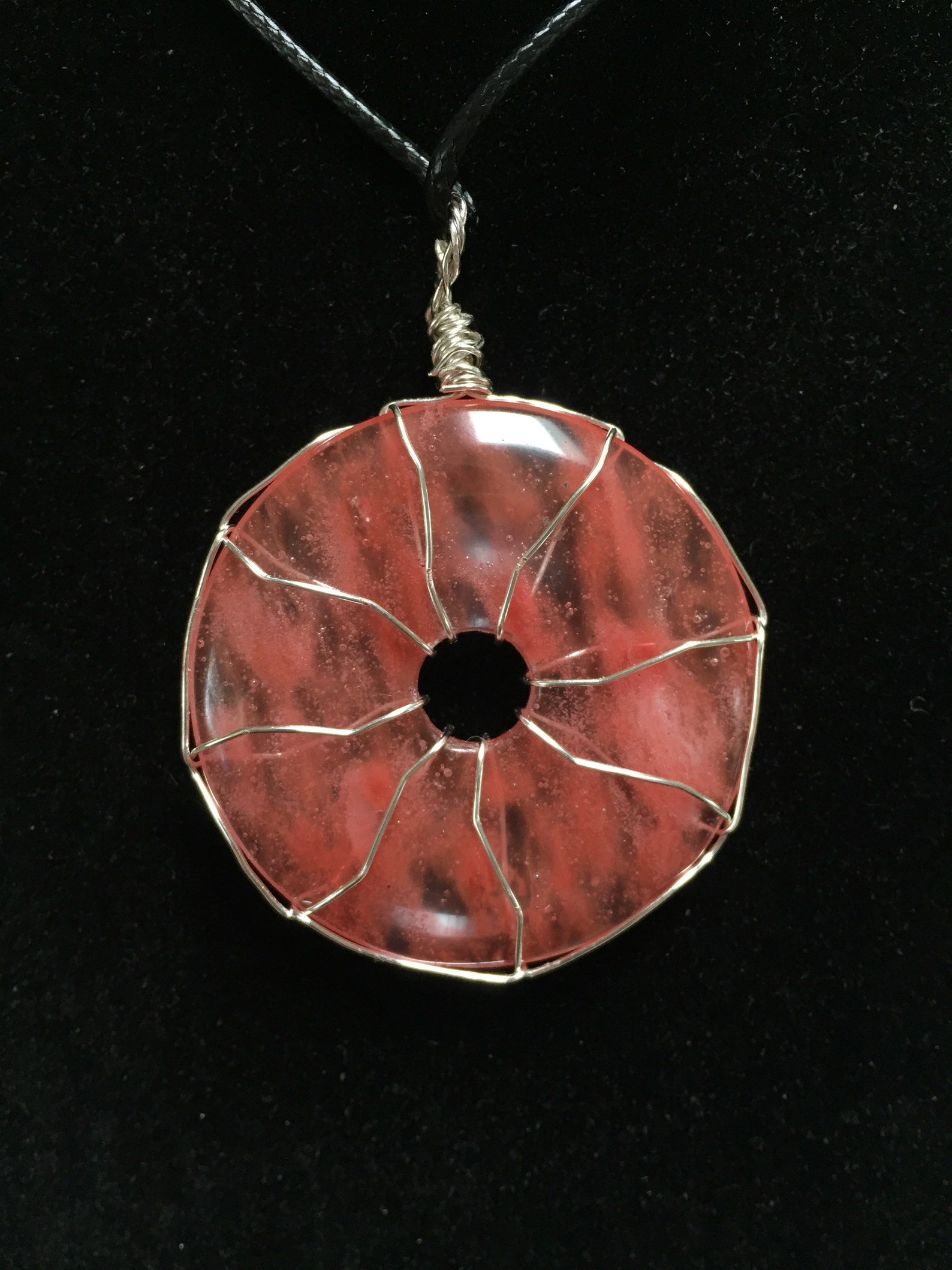 Strawberry Quartz Pendant Strawberry Quartz Jewelry Wire Etsy